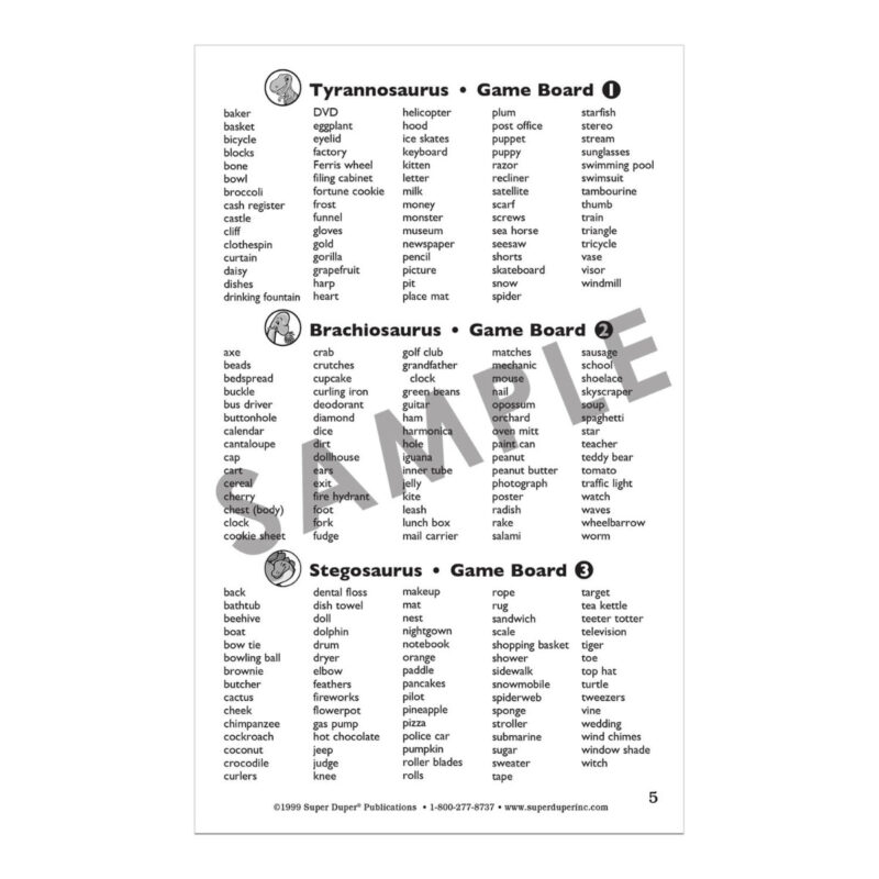 Descripto Dinos™ Vocabulary Game Boards - Image 4