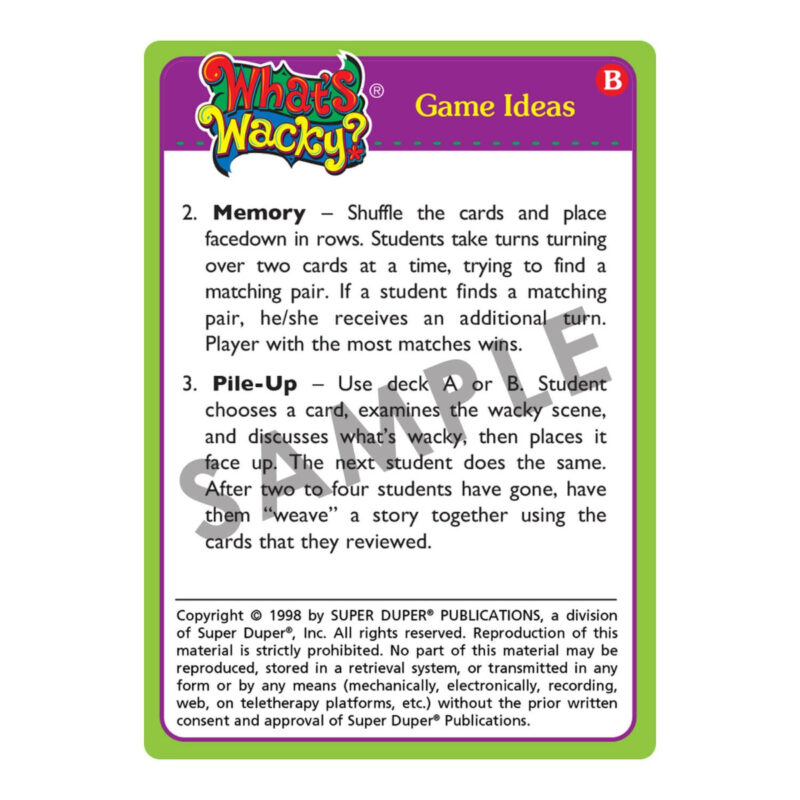 "What's Wacky?"® Language Cards - Image 4