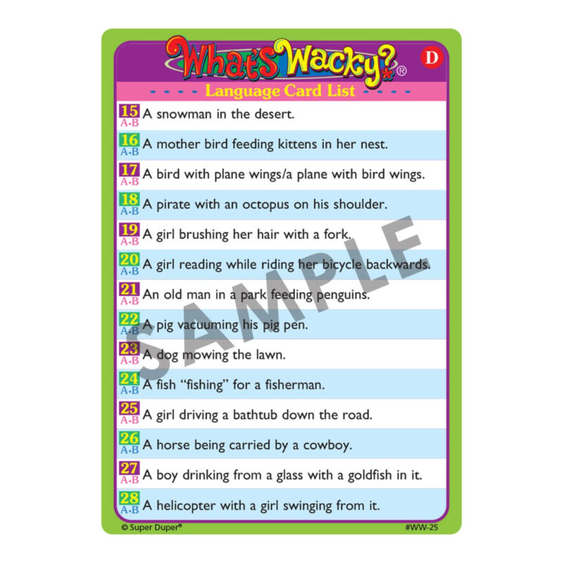 "What's Wacky?"® Language Cards - Image 6