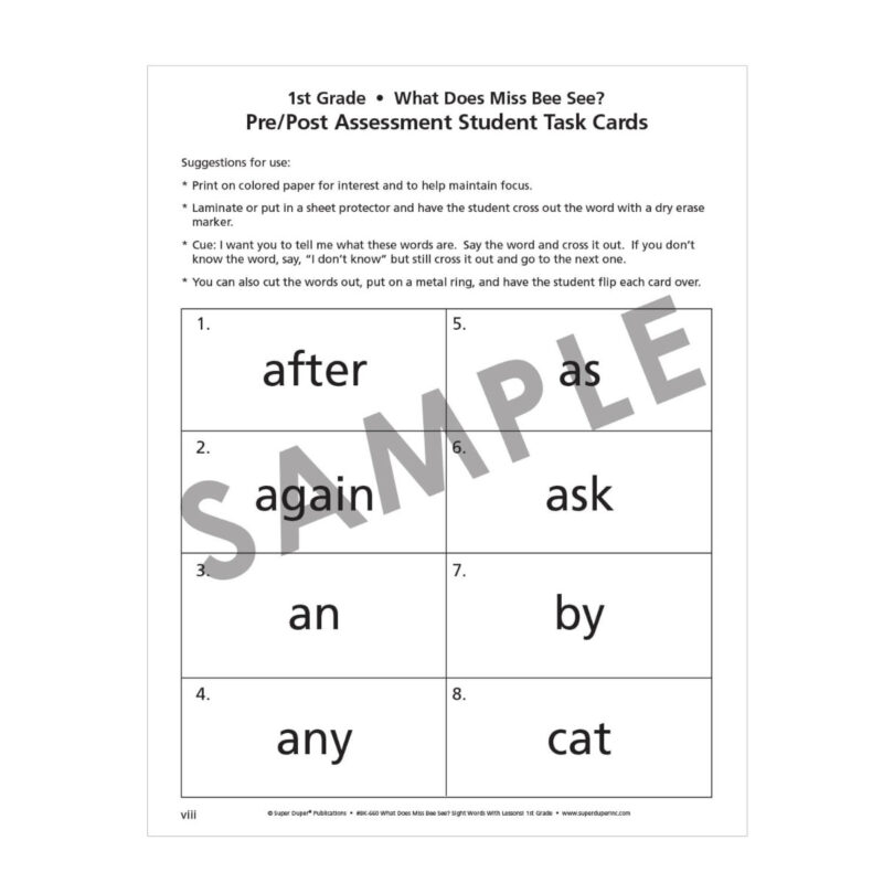 What Does Miss Bee See Sight Words with Lessons! - 1st Grade - Image 7