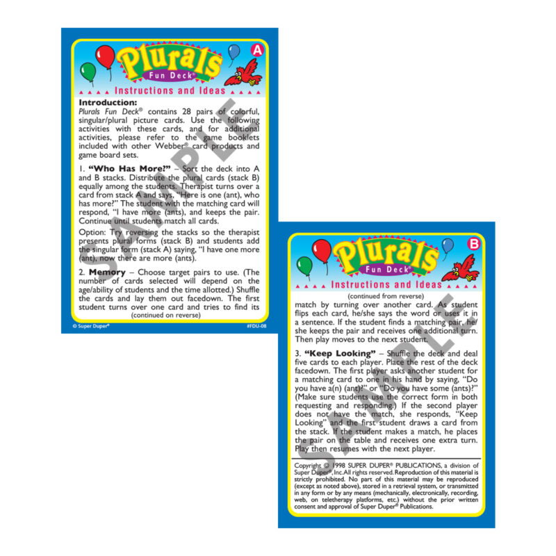 Fun Deck® Plurals Bundle - Image 10