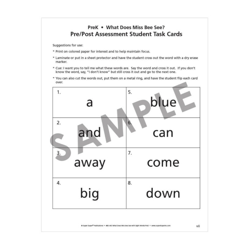 What Does Miss Bee See? Sight Words with Lessons! - PreK - Image 6