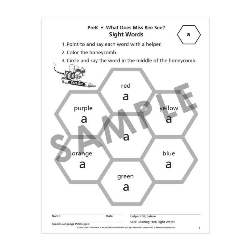 What Does Miss Bee See? Sight Words with Lessons! - PreK - Image 5