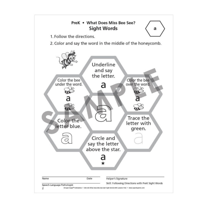What Does Miss Bee See? Sight Words with Lessons! - PreK - Image 4