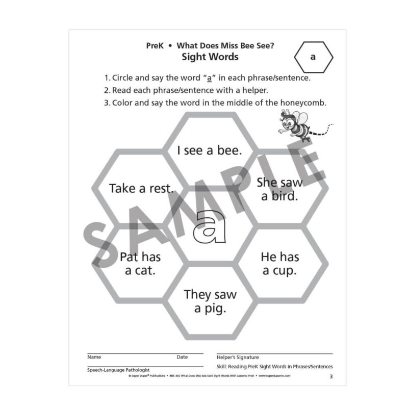 What Does Miss Bee See? Sight Words with Lessons! - PreK - Image 3