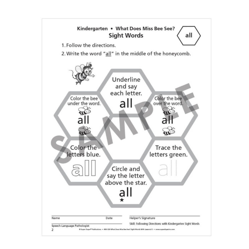 What Does Miss Bee See? Sight Words with Lessons! - Kindergarten - Image 4
