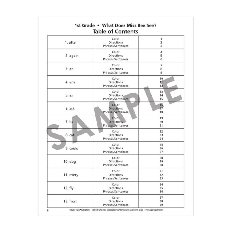 What Does Miss Bee See Sight Words with Lessons! - 1st Grade - Image 10