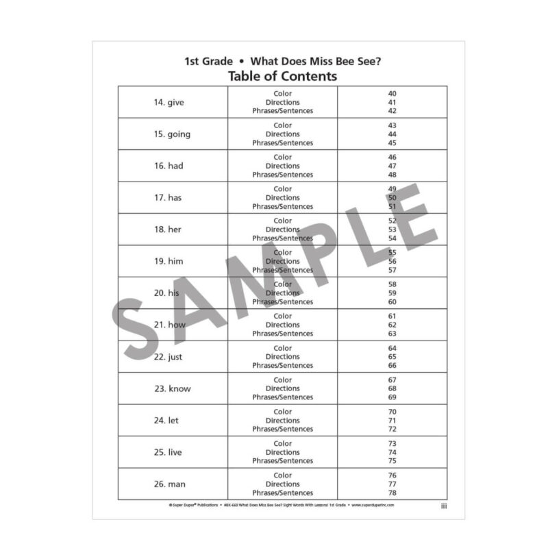 What Does Miss Bee See Sight Words with Lessons! - 1st Grade - Image 9