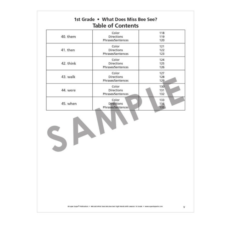What Does Miss Bee See Sight Words with Lessons! - 1st Grade - Image 7