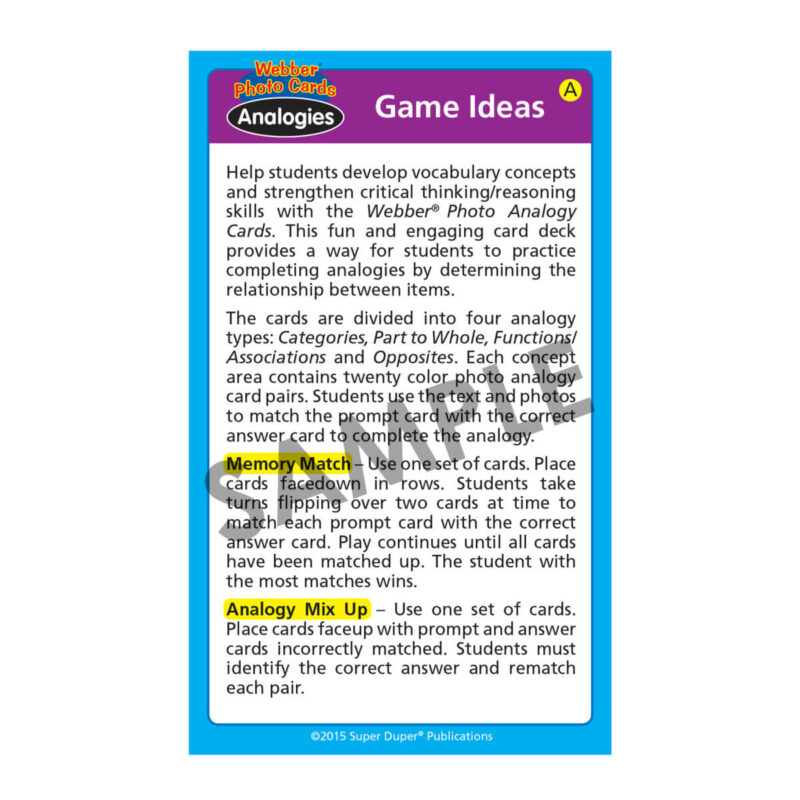 Webber® Photo Analogies Cards - Image 8