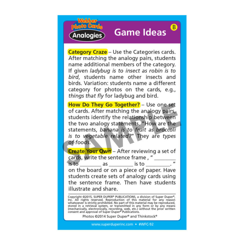 Webber® Photo Analogies Cards - Image 7