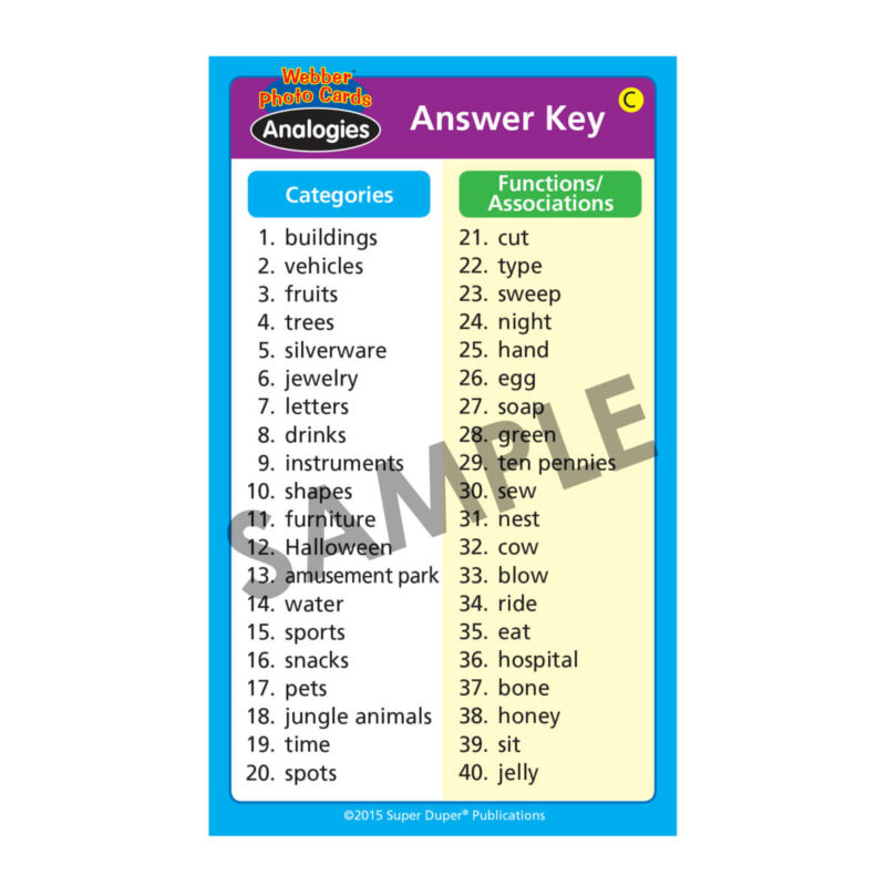 Webber® Photo Analogies Cards - Image 6